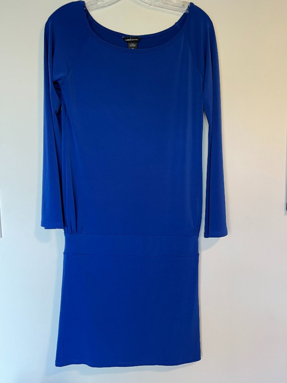 Moda International Cobalt Blue Long Sleeve Blouson Dress XS